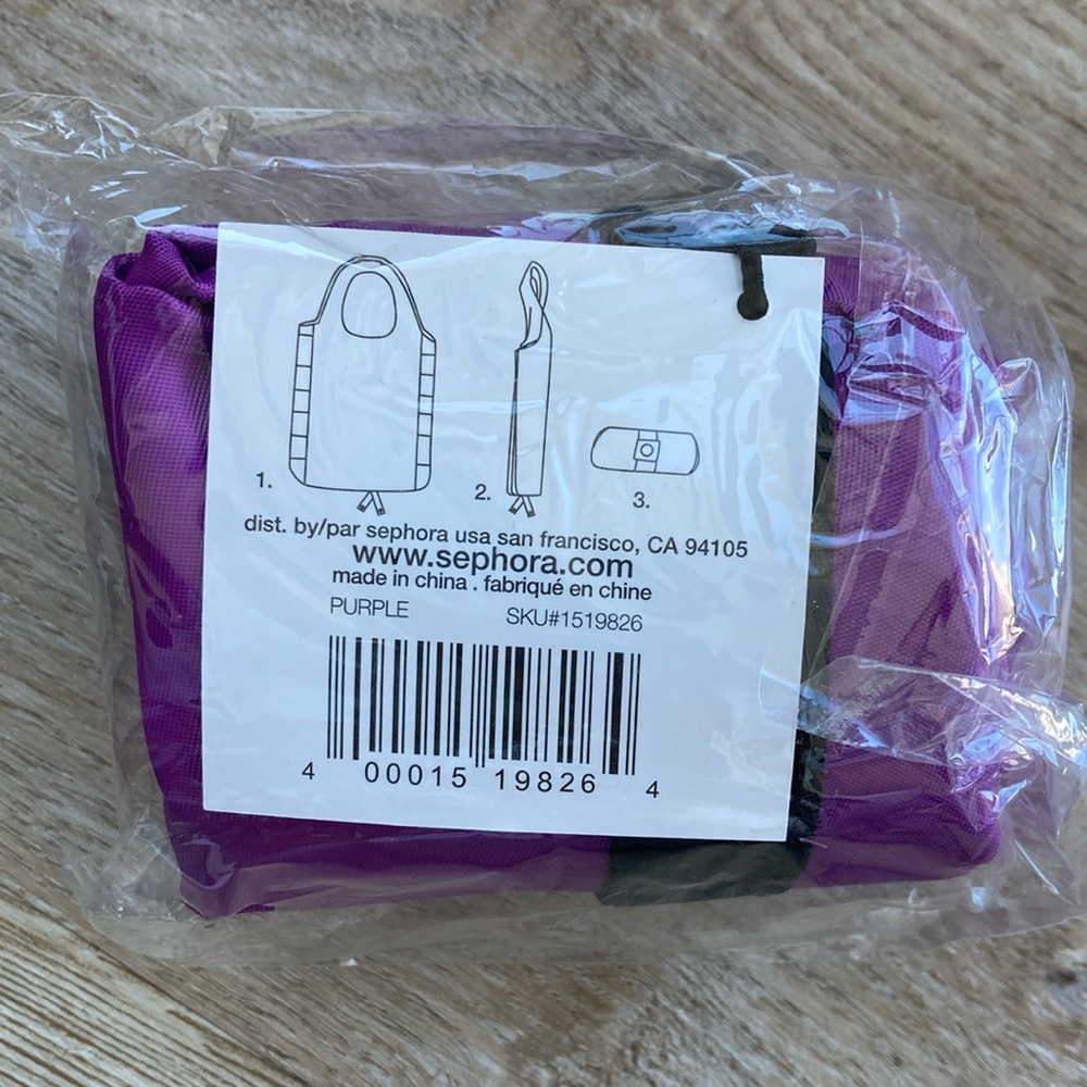 Purple Sephora Reusable Nylon Shopping Tote - Brand New